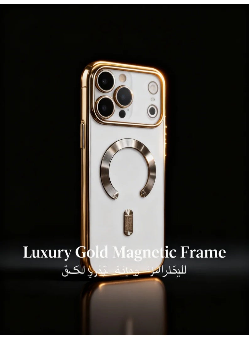 Orange Life iPhone 17 Pro Max Magnetic Stand Case | Luxury Metal Texture Shockproof Full Cover | Camera Protection Lens Guard | Business Fashion Slim Hard Shell - Image 2